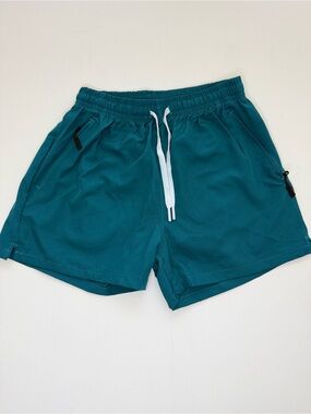 Teal Athletic Drawstring Shorts